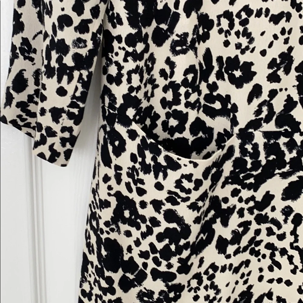 J. Crew Jules Shift Dress in Snowcat Print Size 0